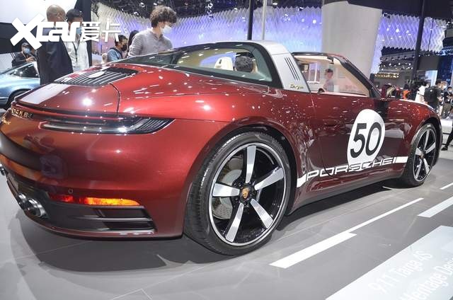 保時捷限量992臺的 911 targa 4s亮相廣州車展