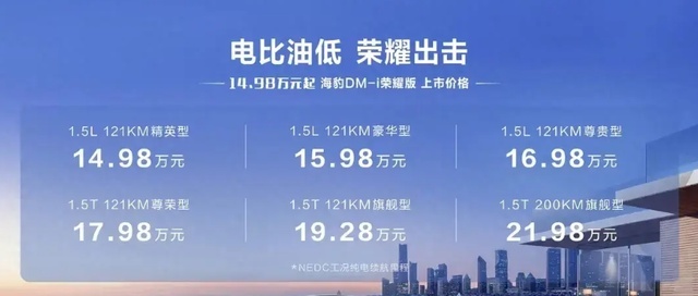 比亚迪海豹又一荣耀版！不到15万的B+级轿车 想不畅销都难