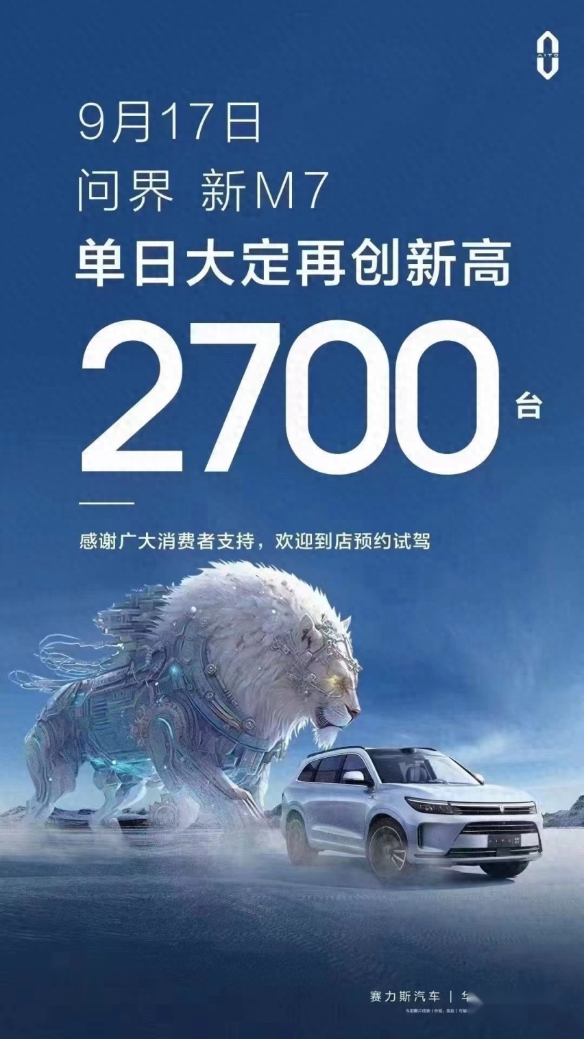 而問界m7在進入2023年後,市場表現卻遠不如2022年那麼出色.