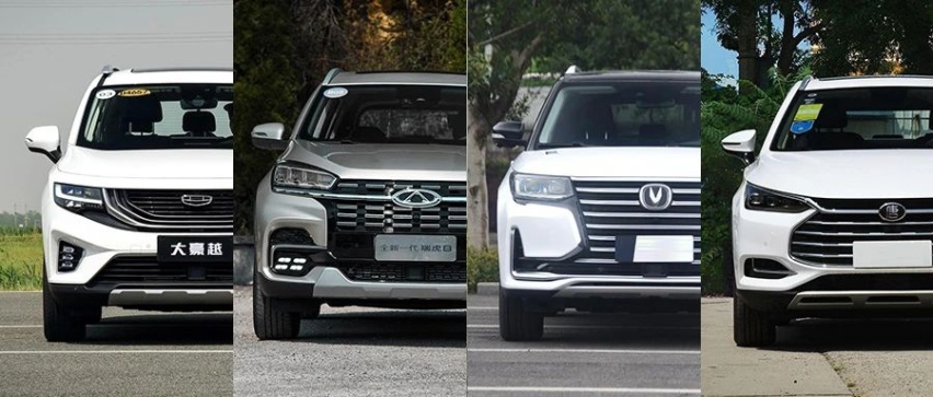 国产主流品牌中型SUV对比，预算15万，买谁更合适？