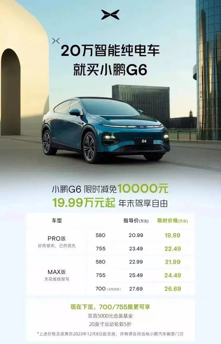 年终冲量！小鹏G6官方降价，能否成功救市？