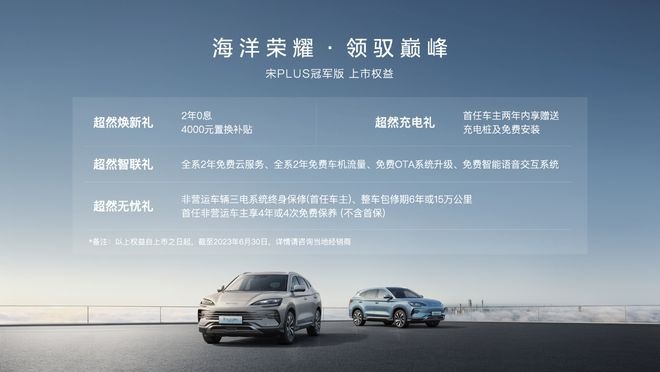 售15.98万元起，外观换新续航更长，比亚迪发布宋PLUS冠军版上市