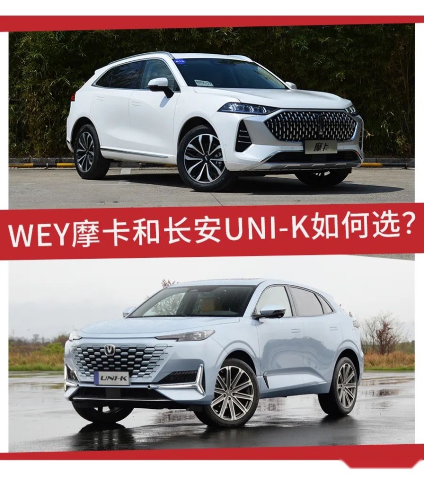 18万预算，同样搭载2.0T发动机的WEY摩卡和长安UNI-K怎么选？