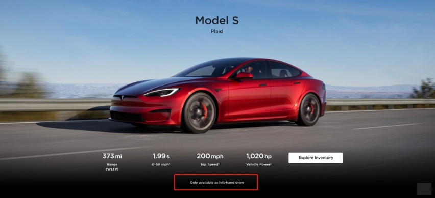 不再生产！特斯拉取消Model S/X右舵车订单 想玩就买左舵？