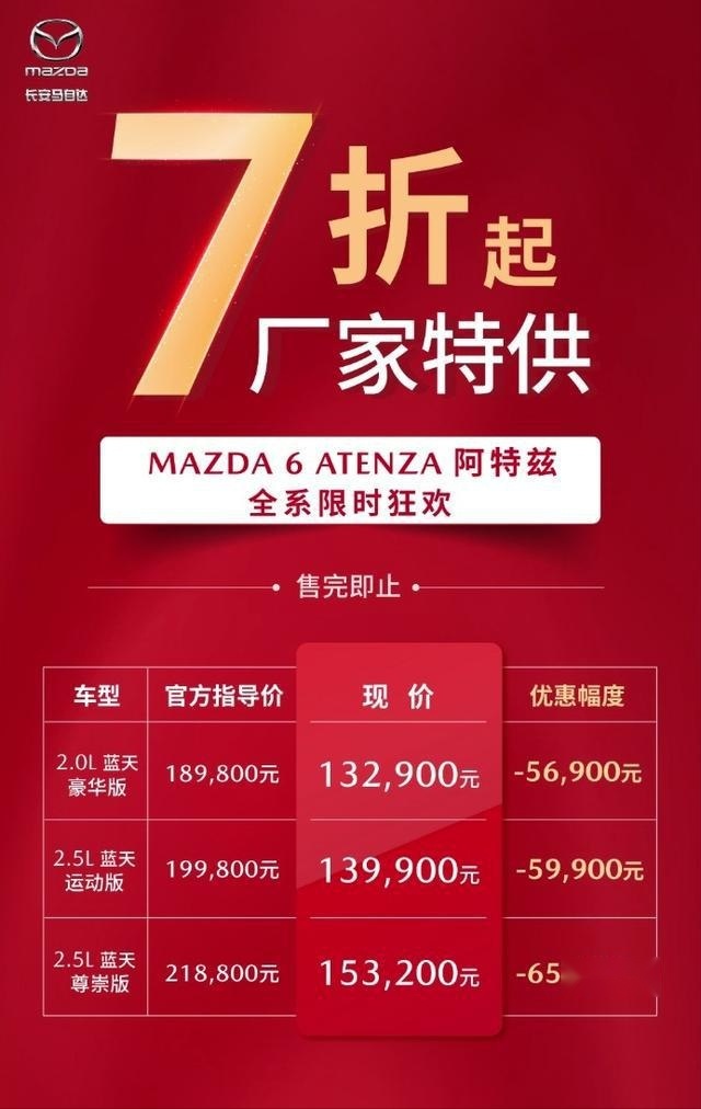 13万买马自达阿特兹，这下真可以冲了！