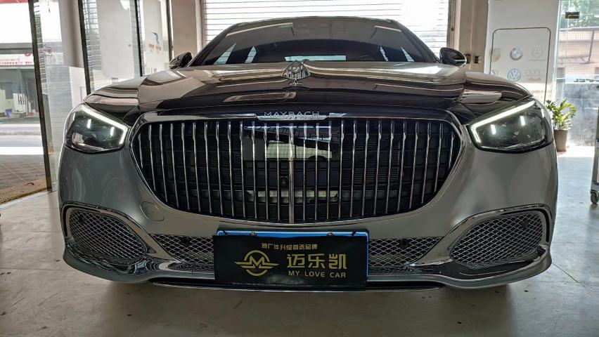 迈巴赫S480加装680银色格栅镀铬饰条网格