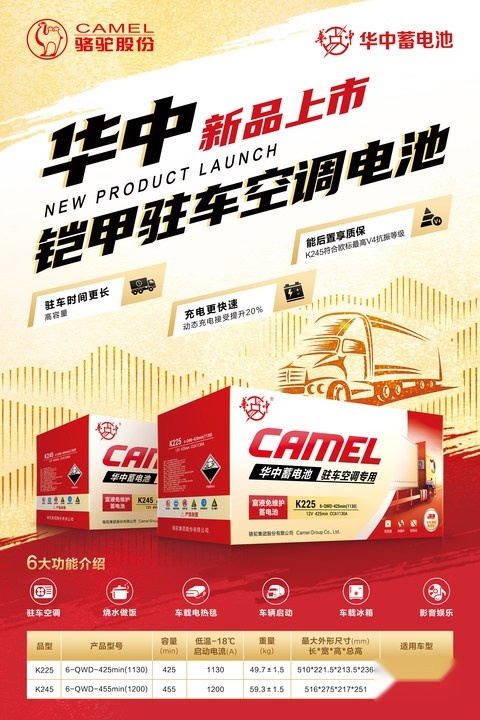 节后物流忙，华中驻车空调蓄电池新品助阵！