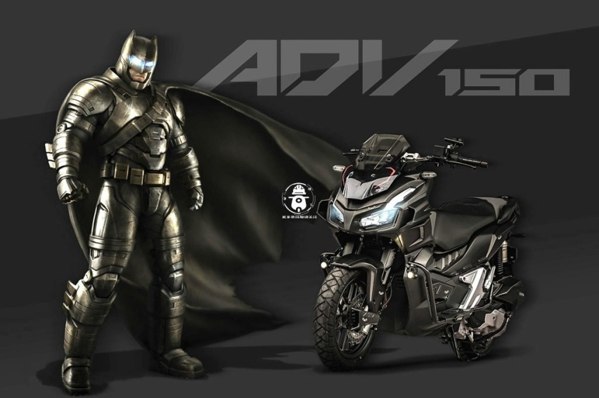 又一部漫威风格摩托 本田ADV150蝙蝠侠定制版亮相