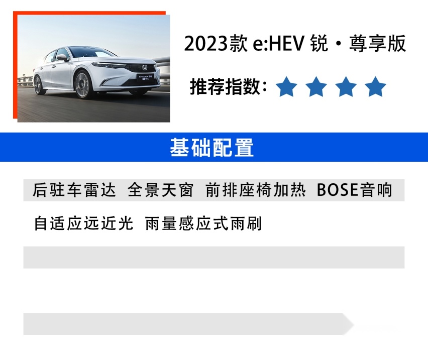 广汽本田型格e:HEV选购指南：锐·豪华版最值