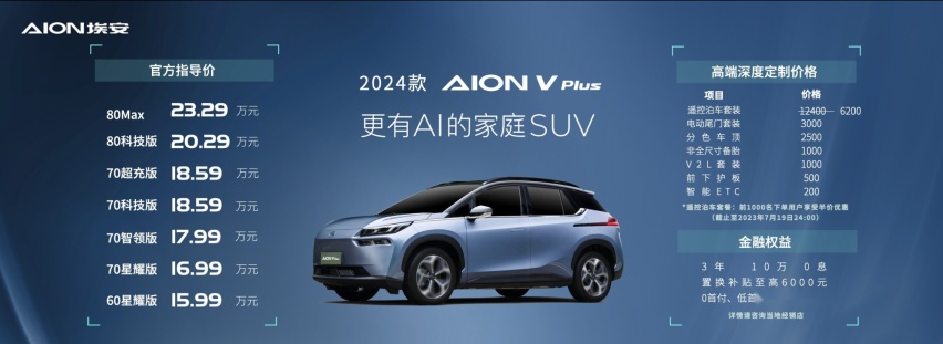 三种续航谁更值？2024款AION V Plus为什么70科技版最该选