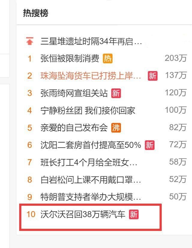 沃尔沃成靠召回上热搜的史上第一车！奔驰：挺秃然的，我自愧不如