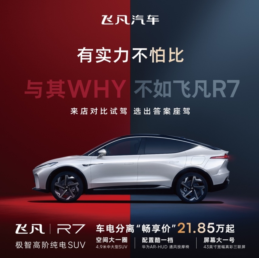 “与其WHY不如飞凡R7” 飞凡推出限时购车礼遇