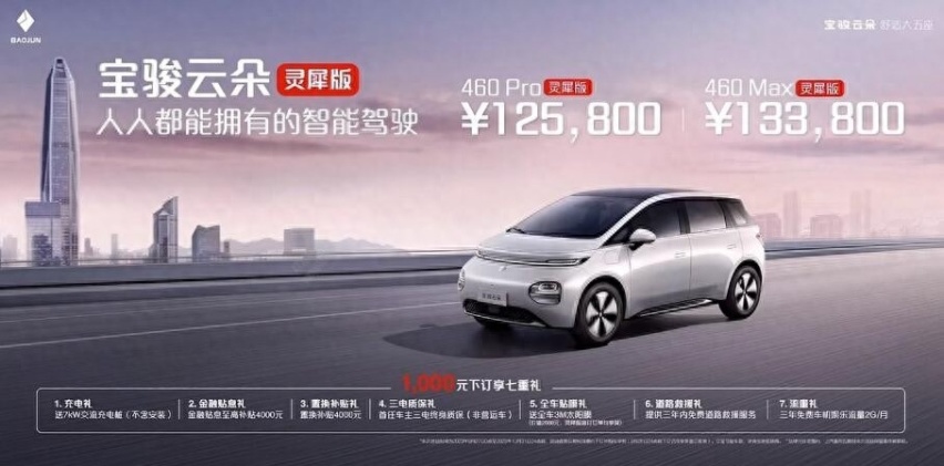 智驾进阶！搭载高速智能领航辅助，宝骏云朵灵犀版售12.58万元起