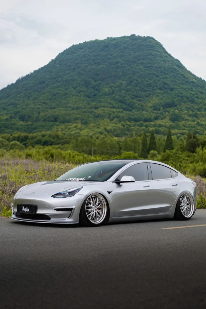 姿态风特斯拉Model 3，从迷彩战斗范变身成优雅绅士