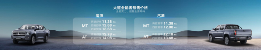 比盲订低近2万！江铃大道预售价11.38万-17.48万