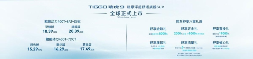 20万级售价！奇瑞TIGGO瑞虎9西北上市，拉满翻倍价值感