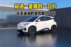 礼遇一“夏”限时一口价，比亚迪海鸥智驾版5.58万