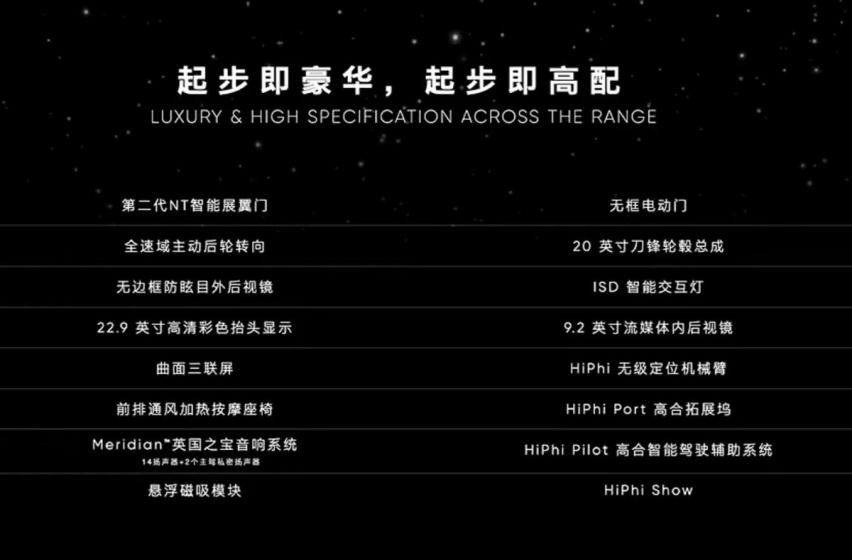 高合HiPhi Y上市开售 33.9万元起售 入门版也有高配置