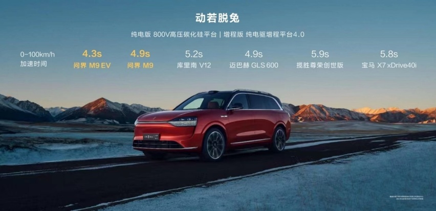 问界M9上市售价46.98万元起，搭载车规级投影/满配10屏联动