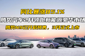 同比暴涨85.1%！腾势汽车2月继续领跑新能源豪华市场