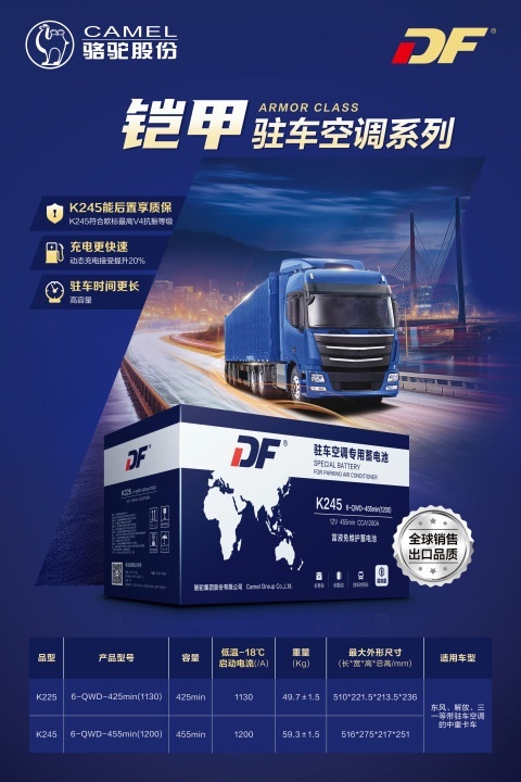 升级出行体验!DF驻车空调蓄电池新品上市！