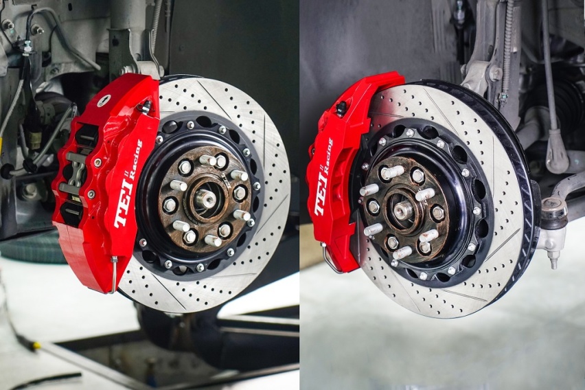 改装案例|凯迪拉克XT5改装TEI Racing前6刹车套件+后加大碟