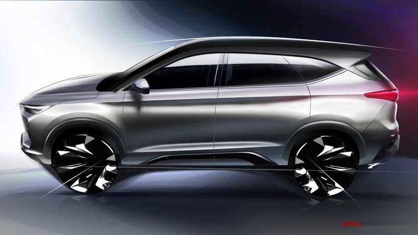 定位中大型SUV，嘉悦X8设计图发布