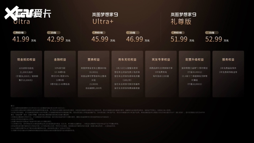 定位行政MPV配升降立标41.99万元起售 岚图梦想家9正式上市
