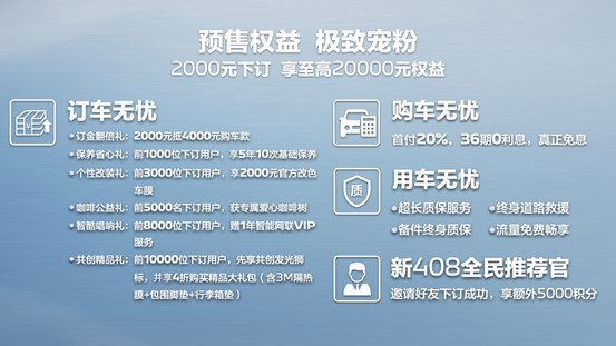 48项主流配置全系标配 东风标致新408预售10.57万元起