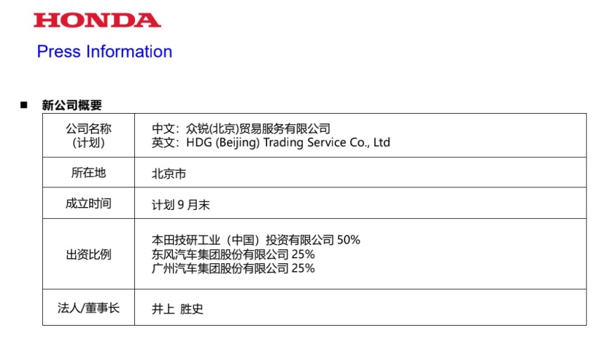 Honda中国与东风汽车集团、广汽集团合资成立动力电池采购公司