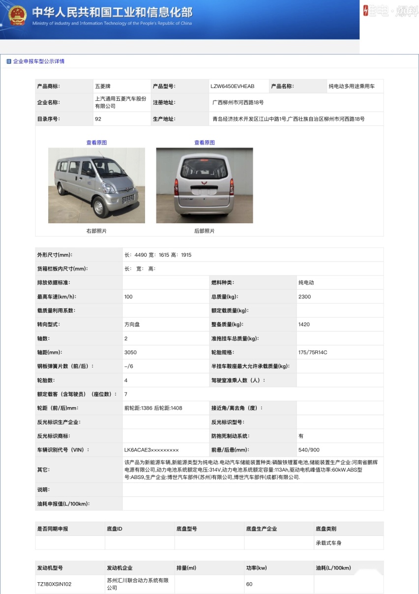 纯电版的五菱宏光来了，五菱神车即将横扫电动面包车市场？
