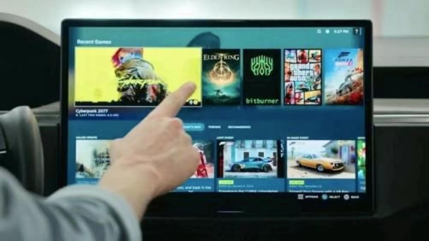 开特斯拉还能同时玩Steam，马斯克给韭菜们上科技了？