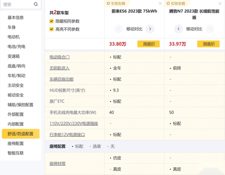 老油条遇见新势力 腾势N7和蔚来ES6买谁？