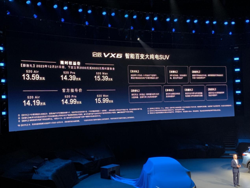 启辰VX6广州车展开启交付 售14.19万起
