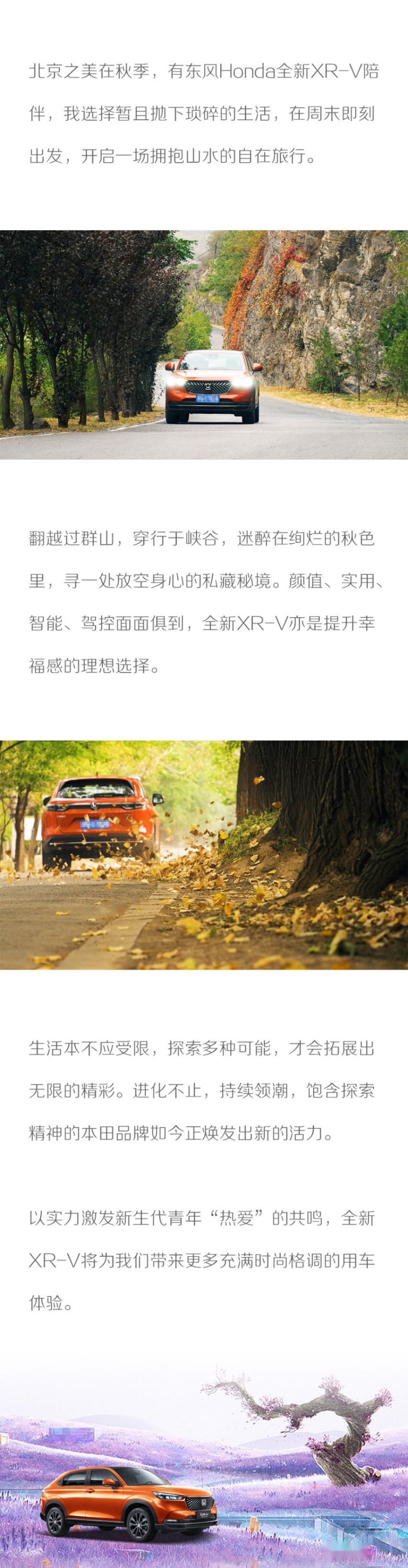 只为愉悦 奔赴热爱 与全新XR-V邂逅京郊河谷秋色