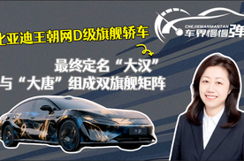比亚迪王朝网D级轿车：定名“大汉”，与“大唐”组成双旗舰矩阵
