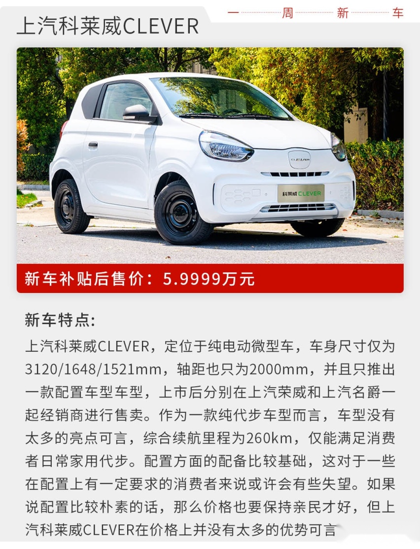 5.9999万起，本周上市新车看这5款，全是大牌