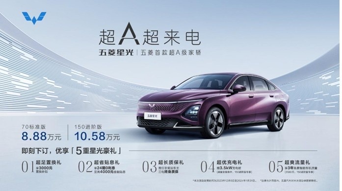 五菱首款超A级家轿上市，8.88万元起的价格切中了用户需求？