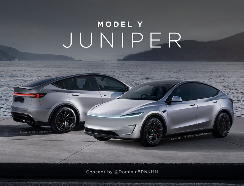 新款特斯拉Model 3效果图来了，配贯穿式前后尾灯，超帅