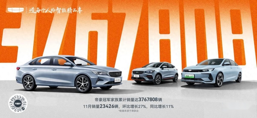 销量超376万辆，帝豪家族征服挑剔的A级家轿市场