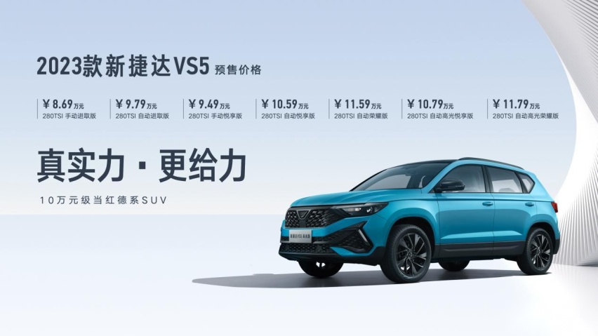 2023上海车展：新款捷达VS5&VS7开启预售 VS7 ABT版亮相