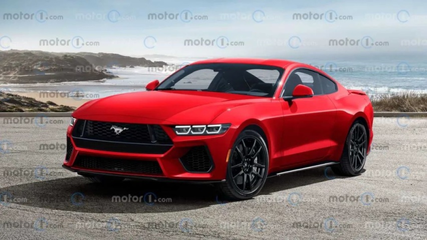 第七代Mustang渲染图流出，大灯似布加迪，配5.0L大V8