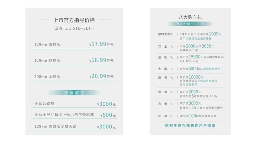 山海T2 17.99万元起售，捷途化身混动越野大咖