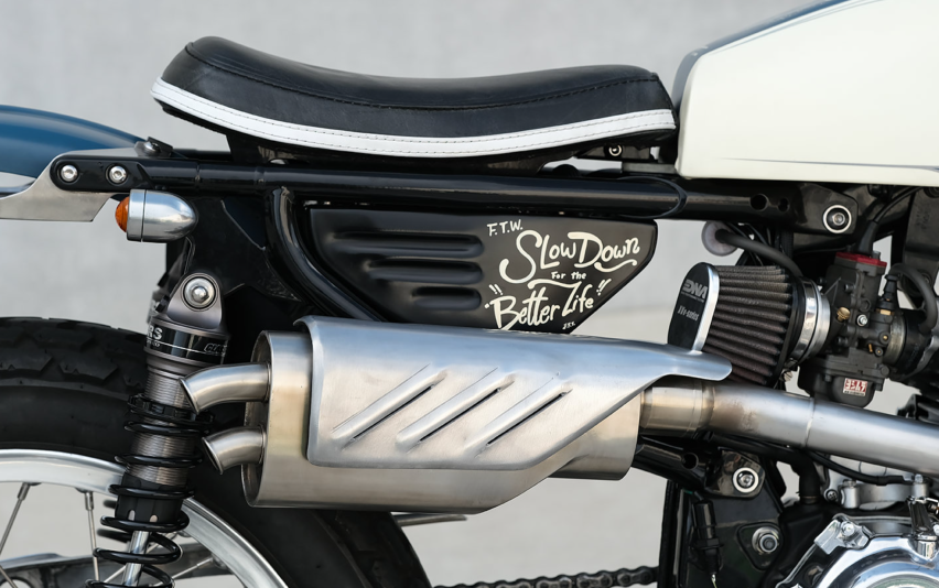 台湾机车改装分享：光阳KTR 150变身Scrambler风格，颇有艺