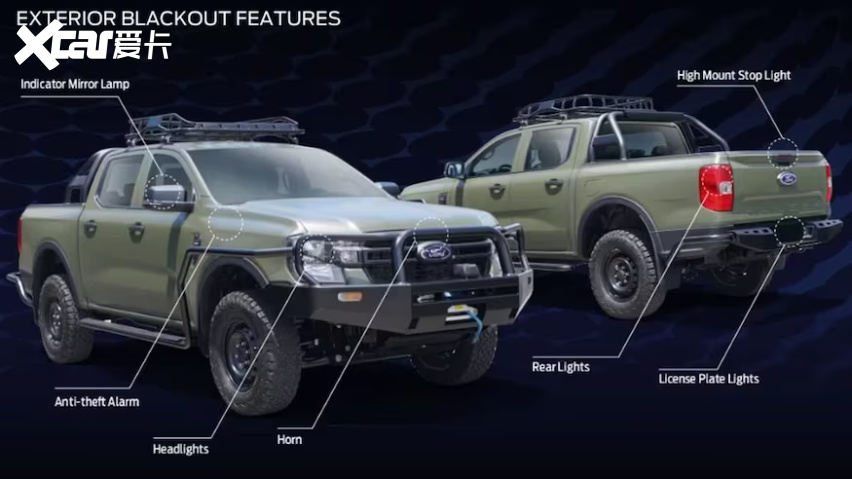 可实现静音运行的福特 2024 Ranger FG-P战术车