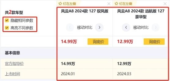 硬刚秦PLUS DM-i失败，风云A8上市两月不到再推新款，玩套路？