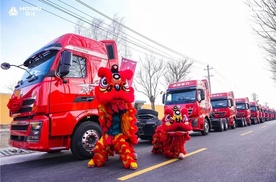 长风浩起 豪沃启新——豪沃重卡500台战略签约暨首批200台豪沃子母车交付宁夏大客户