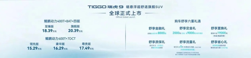 20万级售价！奇瑞TIGGO瑞虎9西北上市，拉满翻倍价值感
