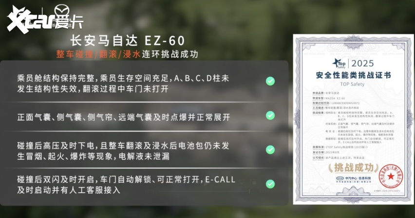 MAZDA EZ-60 翻滚冲撞浸水无所畏惧 9月26日震撼上市