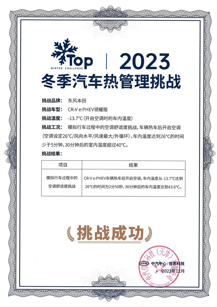 冬季测试成绩出色的CR-V，已经为极寒用车解决了3大痛点